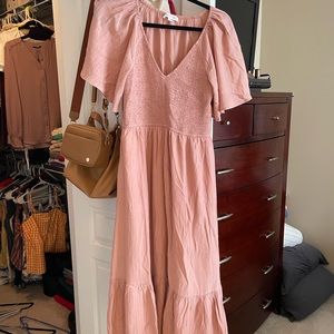 August Sky Fall Dress (Dusty Mauve/Pink)